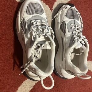 Steve Madden White and Gray Women's Sneakers